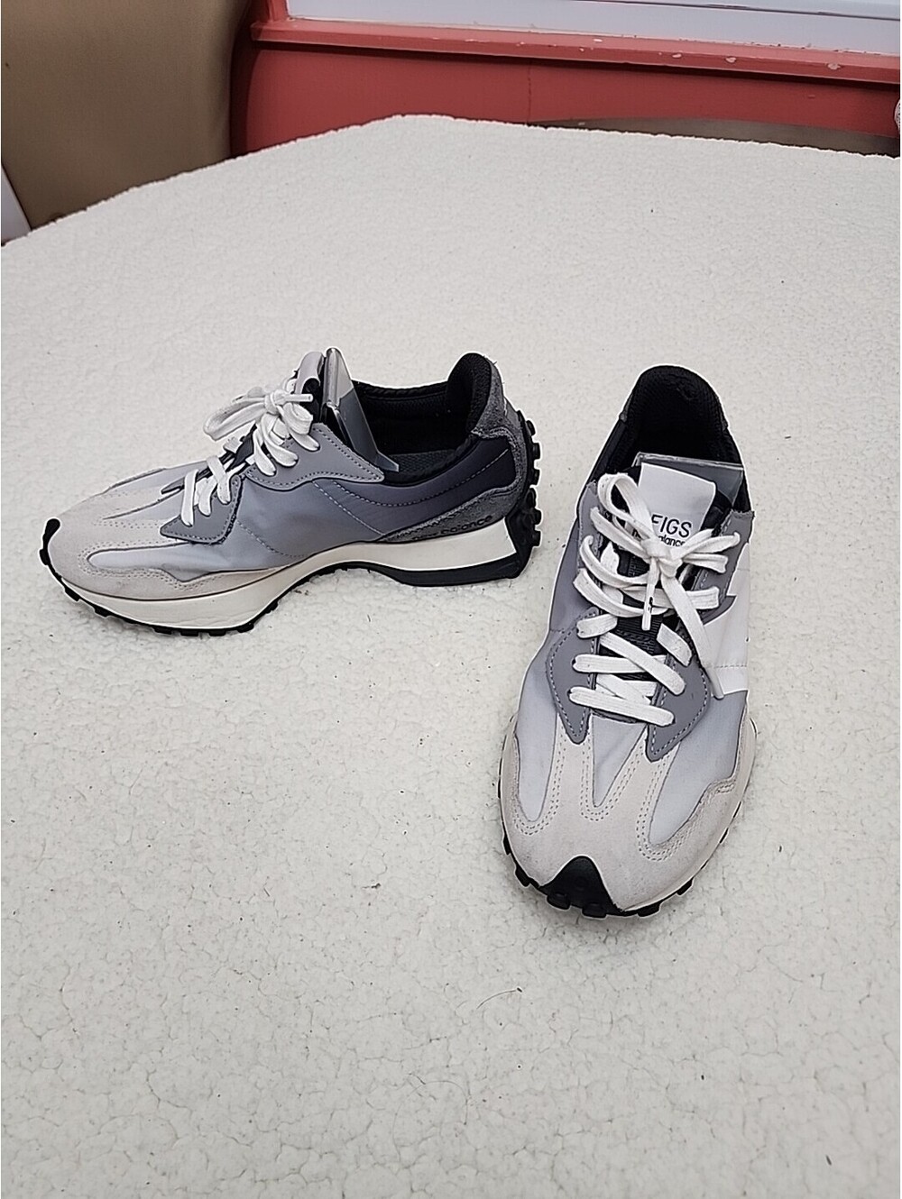 New Balance 327 Shoes Mens Size 7 Gray White Sneakers U327CR1 Figs Collab 2022